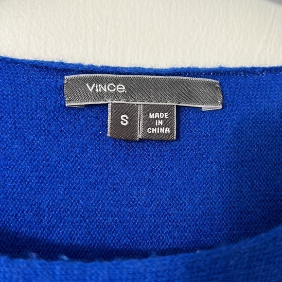 VINCE BLUE CASHMERE LONGE SLEEVE SWEATER WOMENS SMALL - Picture 2 of 8